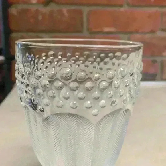 Vintage Crystal Gorham Water Goblet..Hobnail Feather Pattern - Picture 3 of 9